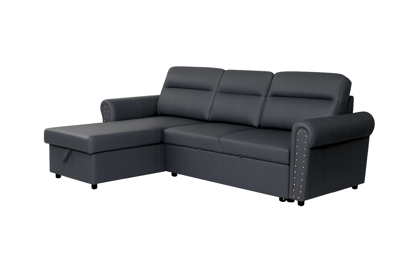 Roma air leather Universal Corner Pull Out Sofa Bed