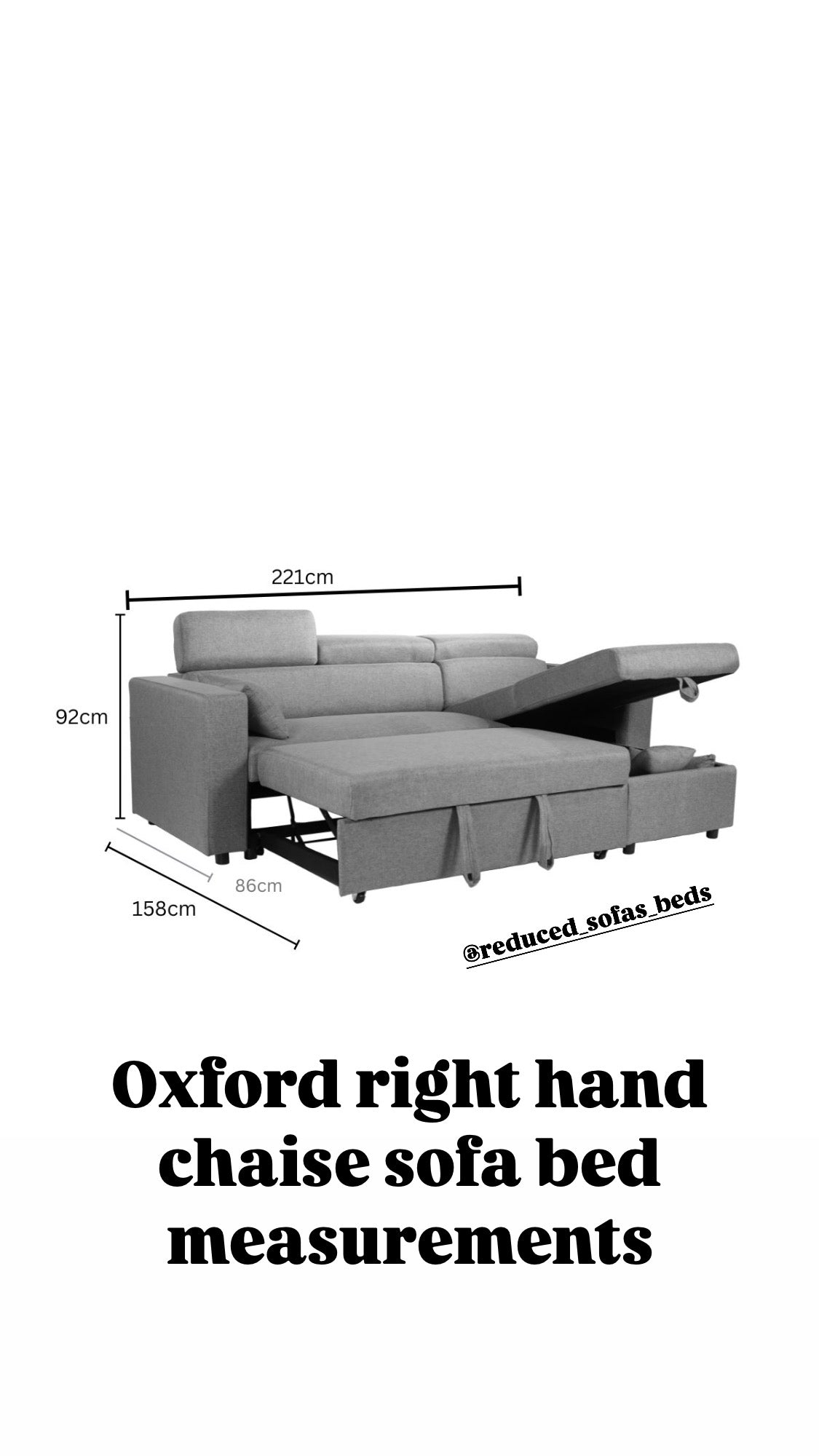 Luca Oxford Universal Corner Pull Out Sofa Bed