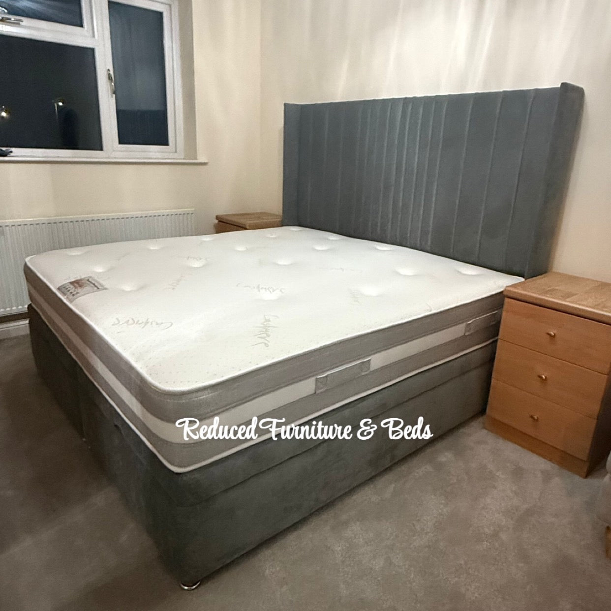 Cambridge winged-back design with ottoman storage