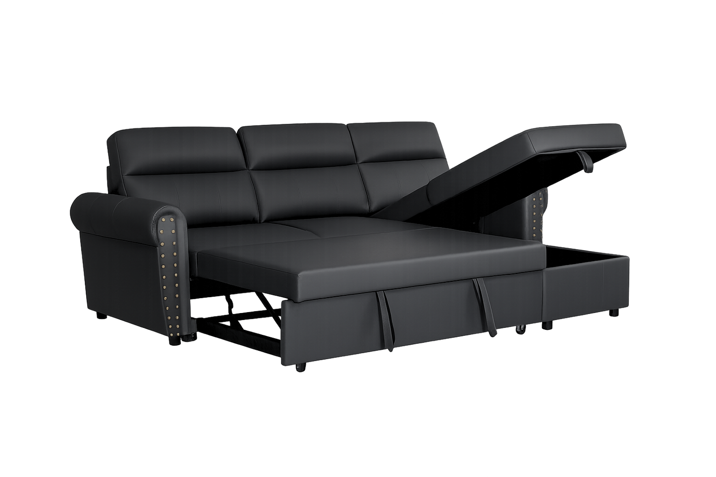 Roma air leather Universal Corner Pull Out Sofa Bed