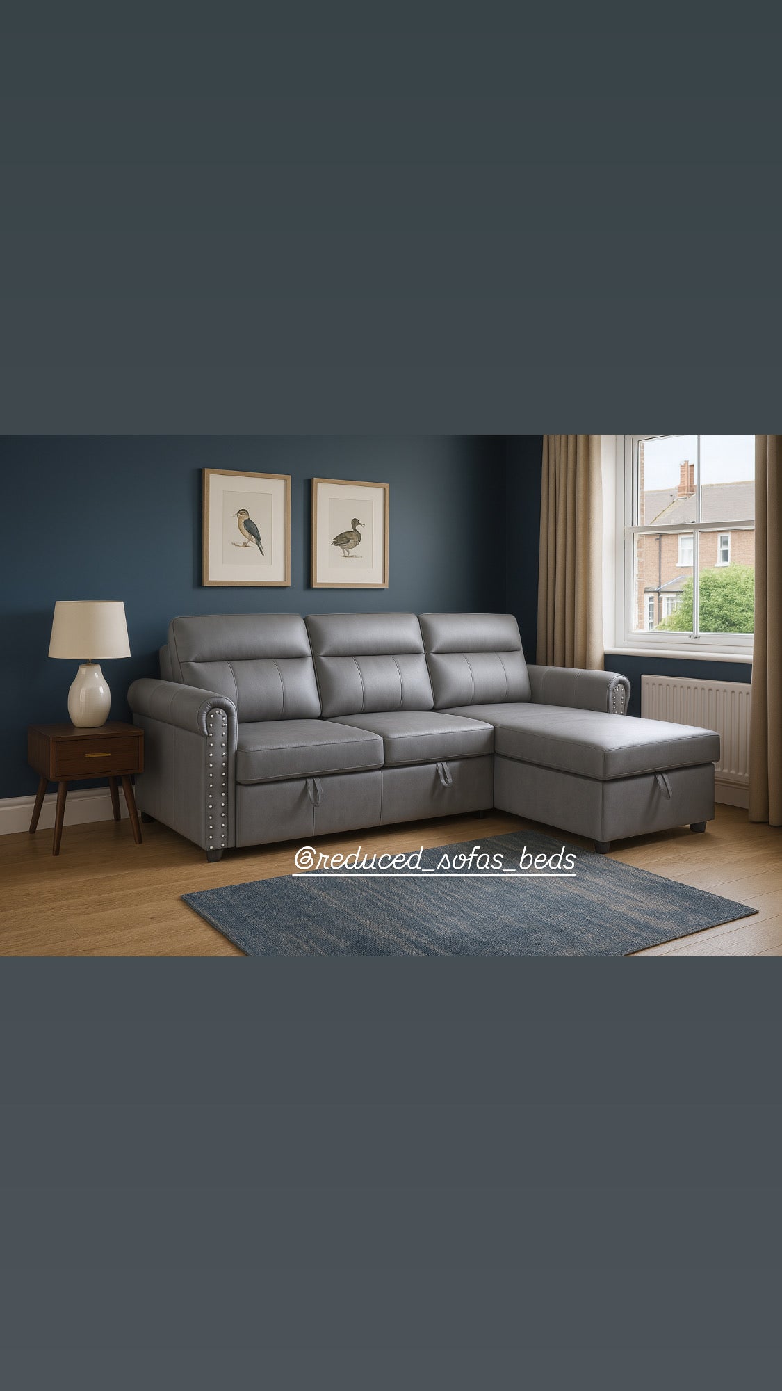 Roma air leather Universal Corner Pull Out Sofa Bed