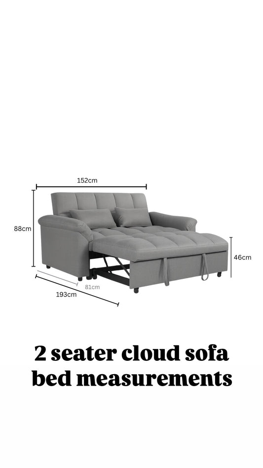 Cloud 2 seater sofa bed