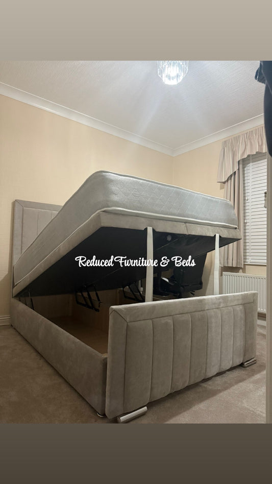 Hilton bed design with ottoman storage